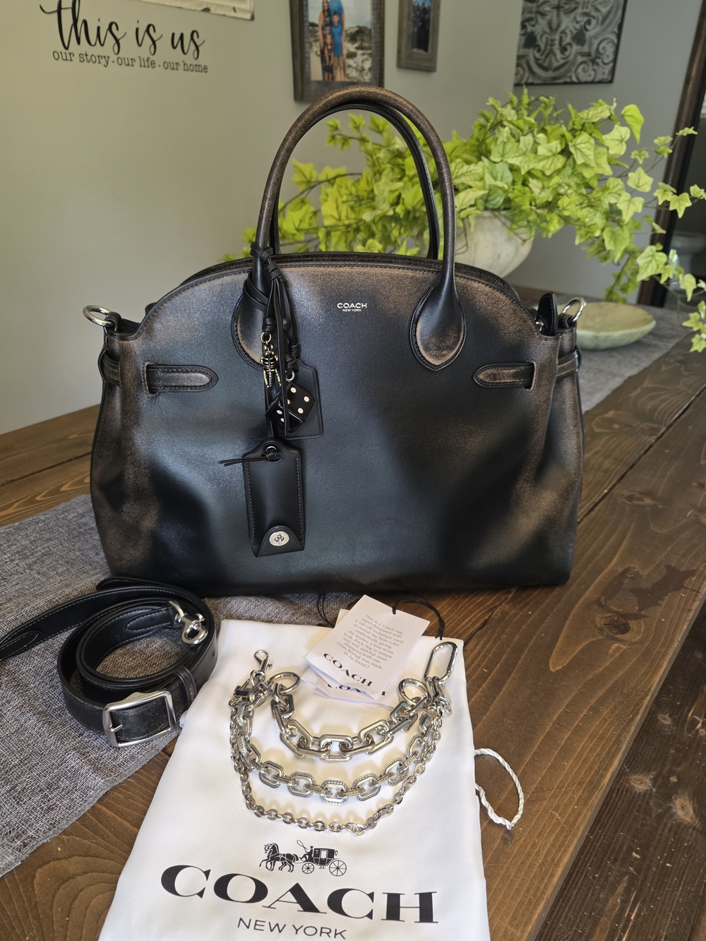 Coach NWT Empire Carryall 40 in Loved Leather NEW Satchel Bag Purse